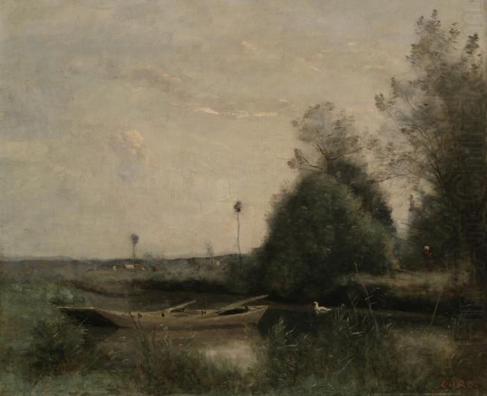 Jean-Baptiste-Camille Corot Pond at Mortain-Manche china oil painting image
